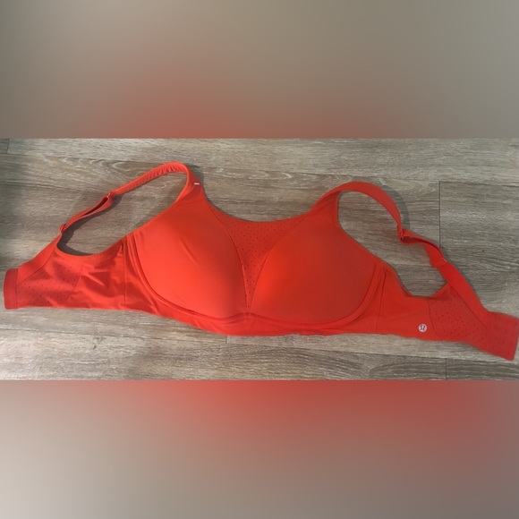 Lululemon Run Times Bra High Support Orange 40DDD Running Activewear - Picture 3 of 7